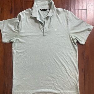 Travis Mathew men’s XL Light Green Polo Shirt short sleeve golf performance